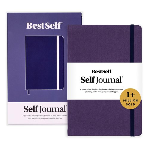 BestSelf 13-Week Self Journal & Goal Planner – Undated Daily ADHD-Friendly Journal for Men & Women | Productivity, Gratitude, Reflection & Habit Tracker | 2025 Life Organizer with Prompts, Distance Navy