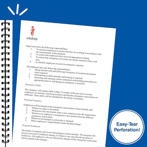 PrintWorks Professional 5/8" Vertical Perforated Paper 8.5" x 11" - Perfect For Booklets & Catalogs - Made in the USA - 500 Sheets - 20 lb - Printer Compatible - White (04107)
