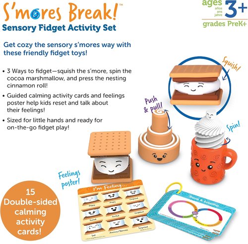 Learning Resources S'mores Break Sensory Fidget Activity Set - Calming Toys for Ages 3+ | SEL Skills Development