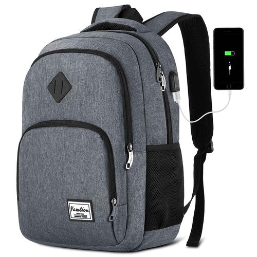 YAMTION 17.3 Inch Travel Backpack for Men and Women,School Bookbag for Teenager,Computer Backpack with USB Charging port for Business Work College Travel Trip
