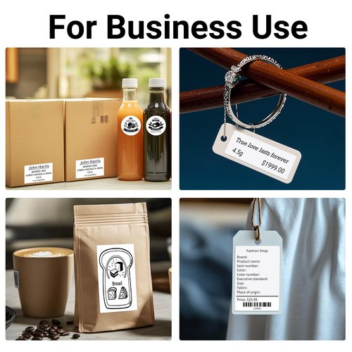 ORGBRO Z3 Label Maker Machine with Tape, 3 Inch Bluetooth Thermal Label Printer, Portable Sticker Printer for Small Business, Office, Home Organization, Barcode, Address, Compatible with Phones & PC