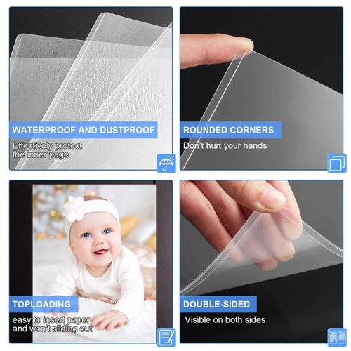 Sherr 20 Pcs 18 x 24 Inches Rigid Print Protectors Clear Hard Plastic Sheet Protectors Poster Sleeves for Protect Store and Display Photographs, Prints and Documents