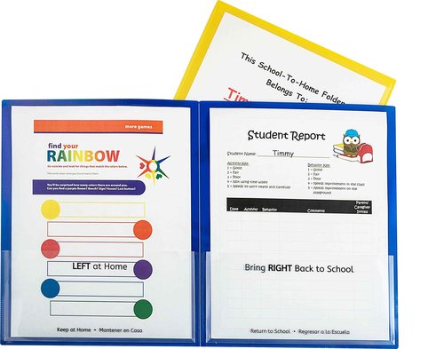 C-Line Classroom Connector School-to-Home Folders, Blue, 25 per Box (32005)
