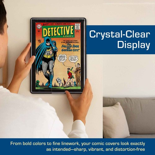 BCW Comic Book Showcase Frame | Current/Modern Age Comic Book Display Frame | Comic Book Showcase Display Case | Comic Book Holder Picture Frame | Comic Book Frames for Wall (Silver Age, 5 Pack)