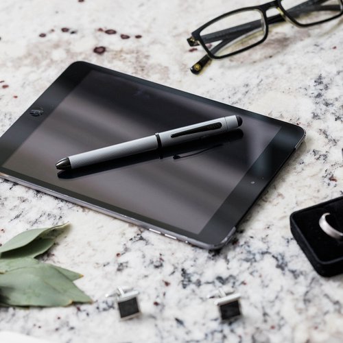 Cross Tech3+ Refillable Tech3+ Presented in a Premium Gift Box - Medium Point, Black Ink, Dark Blue