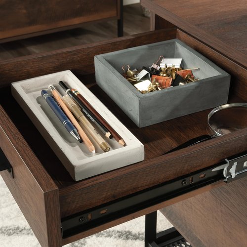 Sauder Briarbrook Mobile File, L: 17.95" x W: 20.32" x H: 26.58", Barrel Oak Finish