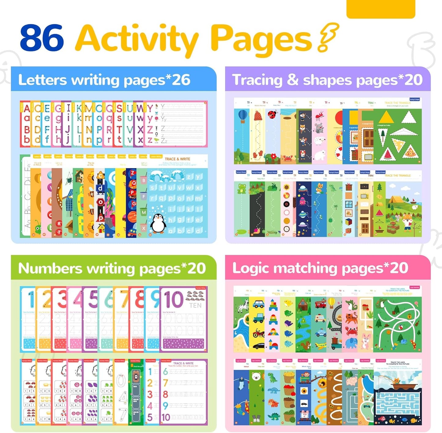 YPLUS Reusable Handwriting Practice Books for Kids 5-8 | Magic Writing Set - Ideal Montessori Learning Toy
