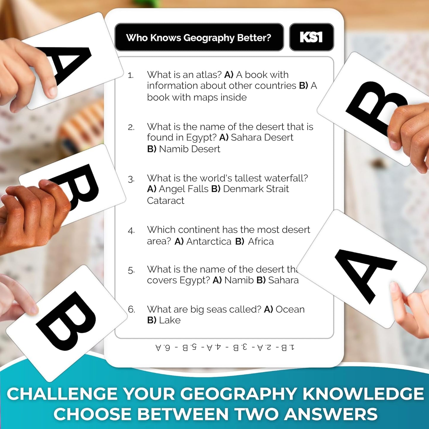 Board Games for Kids 8-12 | Fun Geography Trivia Card Game for Family Game Night – 500+ Questions