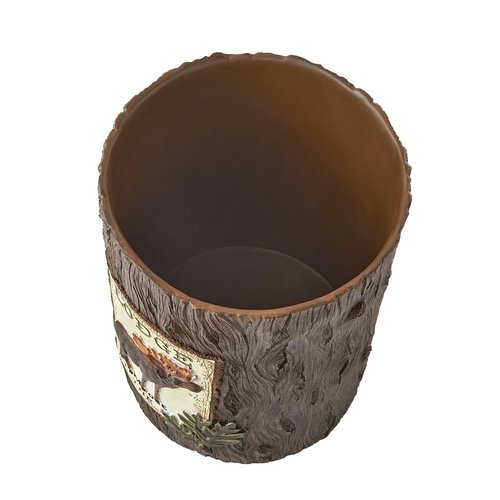 SKL Home Lodge Memories Wastebasket, 10x7.87x7.87, Brown