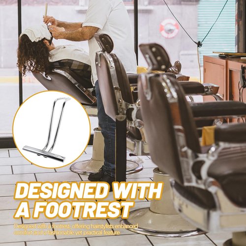 Hemoton Heavy Duty Salon Chair Footrest - Hairdressing Foot Rest, Stainless Steel Replacement Pedal, Barber Chair Part, Attachment Footplates, Salon Accessory
