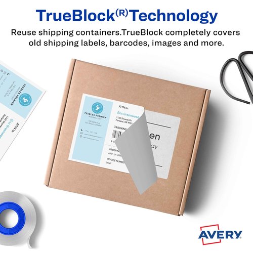 Avery Half-Sheet Printable Shipping Labels, 5.5" x 8.5" Customizable Stickers, White, 200 Blank Mailing Labels, Great for Mailing, Shipping, Organizing, and More (8426)