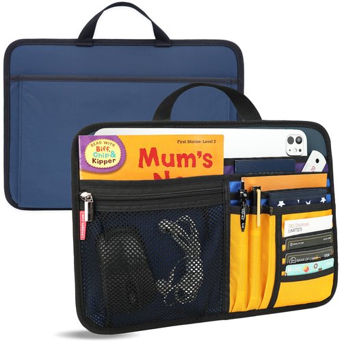 Unisex Bag Briefcase Insert Organizer for Work Office File Document Laptop Storage Organizer (L, Multi Colors)