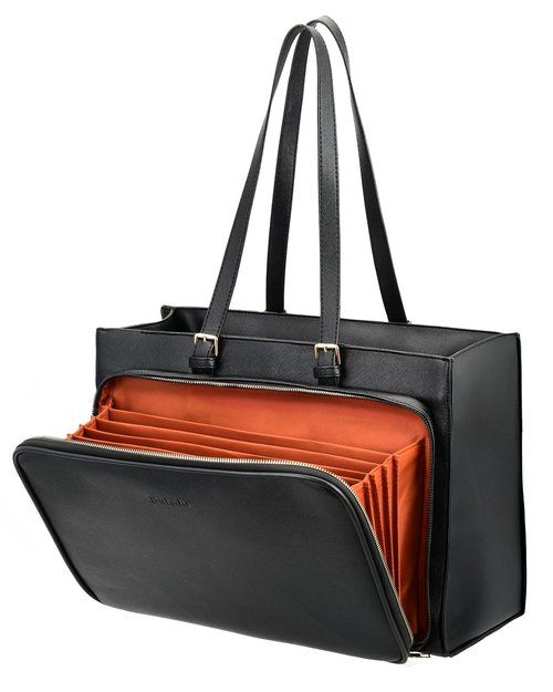 Bulado Teacher Tote Bag with Accordion File Pocket, Large Teacher Work Tote Bag for Women, Waterproof, Fits 15.6" Laptop