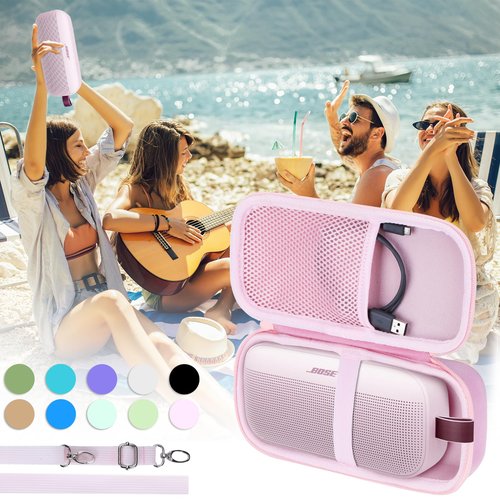 Lebakort Hard Case Compatible with Bose SoundLink Flex 2nd Gen/Bose SoundLink Flex Portable Speaker, Petal Pink Case