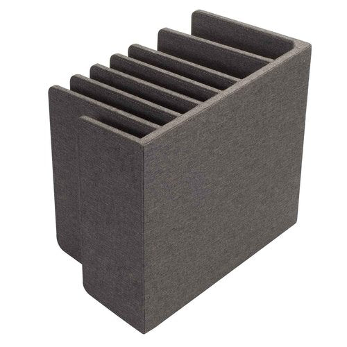 MobileVision Executive Dark Gray Device Organizer for Smartphones, Tablets and Laptops, 7 Slots with Extra Wide Slots for Laptops