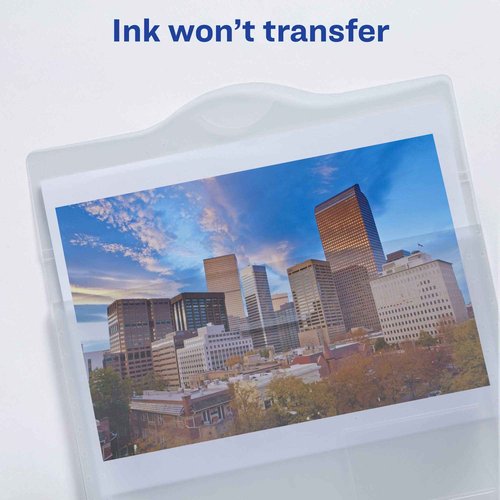 Avery Translucent Document Wallet, Clear Travel Document Organizer, Holds Up to 50 Pages, 12 Wallets (72278)
