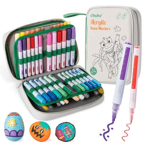 Ohuhu Acrylic Paint Markers 48 PCS & Alcohol Markers