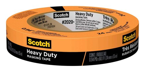 Scotch Masking Tape Heavy Duty 0.94 inches by 60 Yards (2160 Yards Total), 2020+, 0.94" Width, 36 Rolls