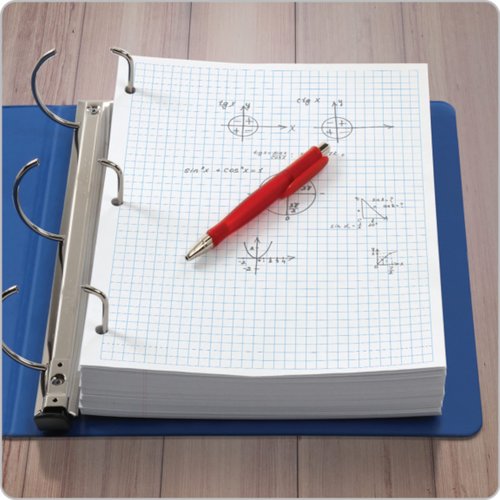 Oxford Filler Paper, 8-1/2" x 11", 4 x 4 Graph Rule, 3-Hole Punched, Loose-Leaf Paper for 3-Ring Binders, 400 Sheets Per Pack (62360),White