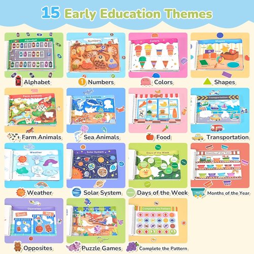 JoyCat Preschool Busy Book - Educational Learning Activities for Toddlers 3-5 | Sensory Toys & Autism Support