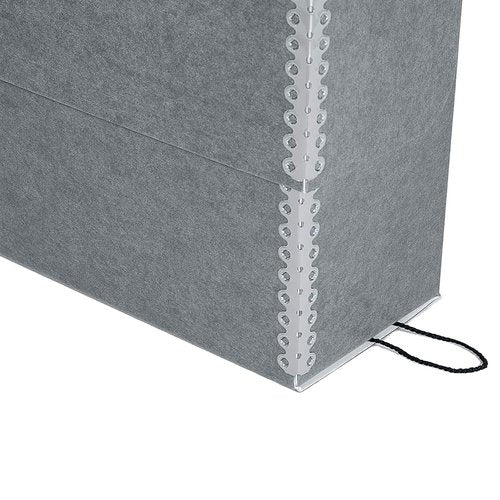 Lineco Archival Document Storage Box with Metal Edge, Acid-Free Gray Boxboard, Organize and Store Files, Prints, Photos, Legal-Sized Case 15.5" x 10.5" x 5" Wide