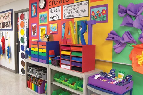 Classroom Keepers Organizer, 10-Shelf, Red, 17" H x 21" W x 12-7/8"D, 1 Unit