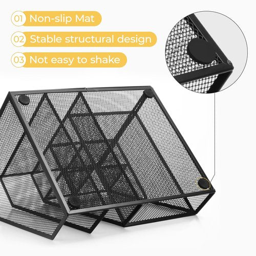 M&G Office Desk Accessories, Desk Organizer, 4-Tier Office Supplies with File Holder, Integrated Design without Installation, Paper Organizer with Pen Holder for School Home, Black