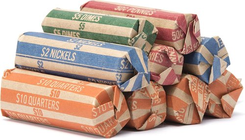 Coin Wrappers by [Brand Name] - 75 Count for Pennies, Nickels, Dimes & Quarters | Durable & Convenient