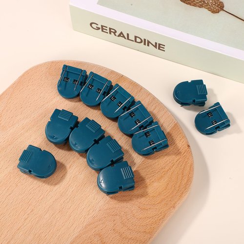 24pcs Cubicle Pins, Plastic Cubicle Clips for Fabric Walls Office Fabric Panel Wall Holds Accessories for Hanging Photos Notes Memos Messages (Dark Blue)