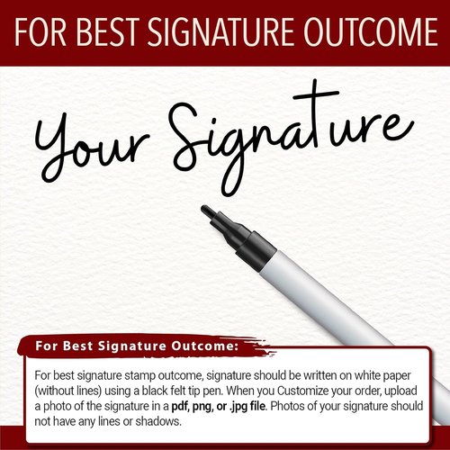 Custom Signature Stamp - Upload Your Own Design | Self-Inking Blue Stamp