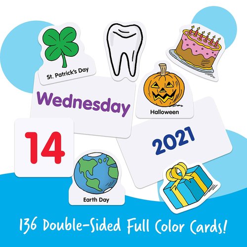 Learning Resources Calendar, Weather & Alphabet Pocket Charts Bundle for Classroom