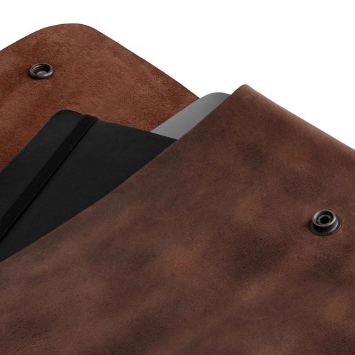 Hide & Drink, Vintage Folder Document Holder, File Case, A5 Binder, Envelope Portfolio, Full Grain Leather, Handmade, Bourbon Brown