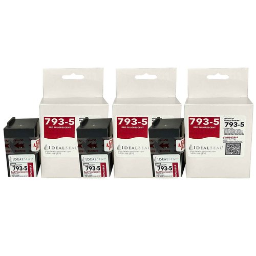 IDEALSEAL (3) Compatible Replacement for PB 793-5 Red Ink Cartridge P700, DM100, DM100i, DM125i, DM150i, DM175i, DM200L, DM225, Send Pro C200,C300,C400, Send Pro 300, DM Series, Send Pro C Series: