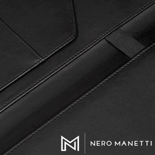 NERO MANETTI Leather Portfolio Folder - Professional PU Leather Notepad Holder for Resumes | Executive Padfolio for Men & Women