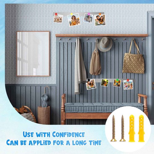 Mooliwe 6 Pieces 36 Inch Frameless Magnetic Stainless Iron Board Strips Bulletin Bar Magnetic Wall Board Memo Strip Set with 48 Pieces Colorful Magnets for School Office Home