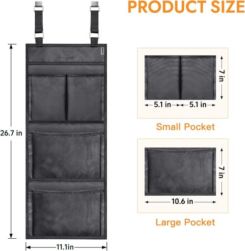 Gun Safe Door Organizer by [Brand Name] - 4 Large Pockets for Easy Storage | Durable 1680 Oxford Cloth