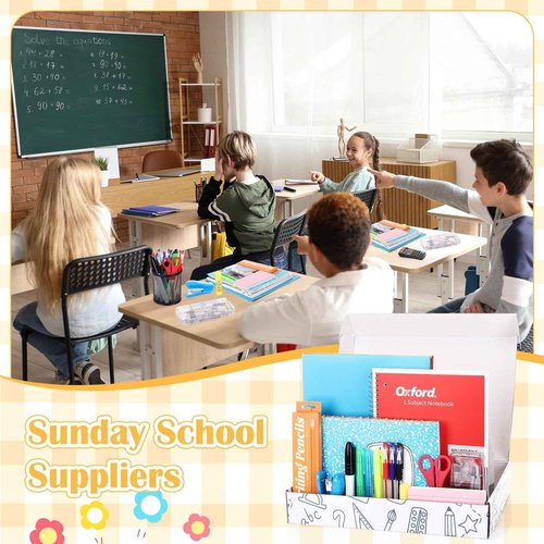 AmazingSpark 188 Pcs Operation Christmas Bulk Items School Supply Kit 4 Sets Back to School Supply Boxes for Students Gifts Donation Gifts Includes Calculator Folder Notebooks Scissors and More