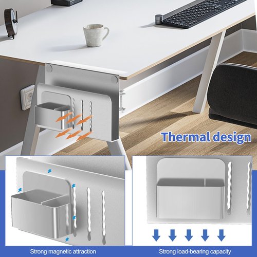 WSYFC Desktop storage rack for laptop stand-up desktop drawer without drilling Accessories for office supplies and studio essentials (White)