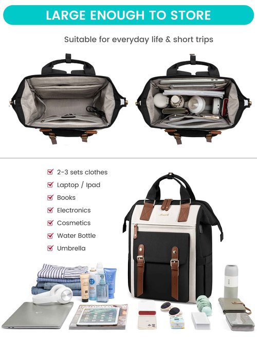 LOVEVOOK 18 Inch Laptop Backpack for Women, Extra Large Travel Backpack, Teacher Nurse Work Bag, Business Computer Bag, College Backpack with Luggage Strap, Waterproof, USB Port