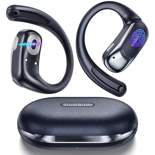 Real Time AI Translation Earbuds, 145 Languages Translator with Voice to Text, Bluetooth 5.4, 60H Battery, No Subscription, for Travel, Business and Study (Midnight Blue)