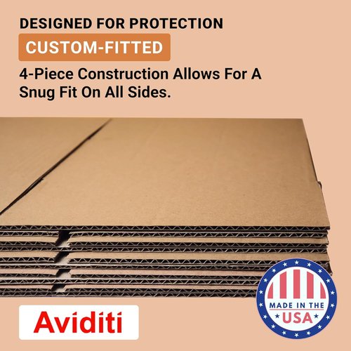 AVIDITI Large Mirror Box - 40"L x 3.5"W x 60"H | Perfect for Moving, Storing & Shipping TVs, Frames, Art