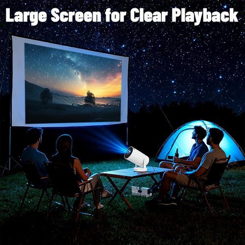 Lumi Beam Portable Mini Projector - 180° Rotation & Auto Keystone for Large-Screen Viewing