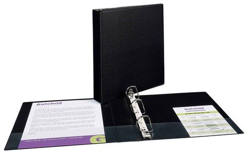 Avery Durable 3 Ring Binders, 1.5" Slant Rings, Case Pack of 12 Assorted Binders (11358)