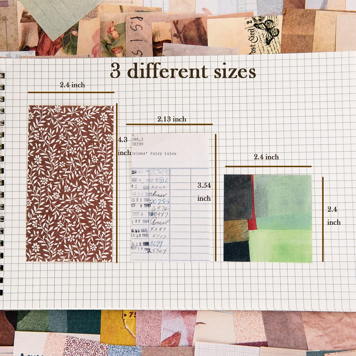 Vintage Scrapbook Paper Pack by 360 Sheets - Retro Aesthetic Journaling Supplies for DIY Crafts