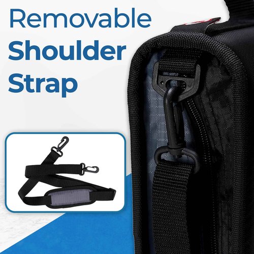 Case-it The Dual 2-in-1 Zipper Binder | Two 1.5-Inch D-Rings, 600 Sheet Capacity, Pencil Pouch & Multiple Pockets | School & Office Organizer with Shoulder Strap | Dual-101 Deep Purple | 6 Pack