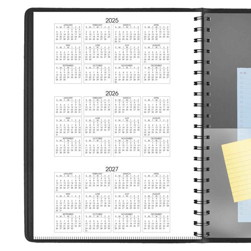 AT-A-GLANCE 2026 Appointment Book Planner, Daily, 8" x 11", Large, Four Person Group, Black (708220526)