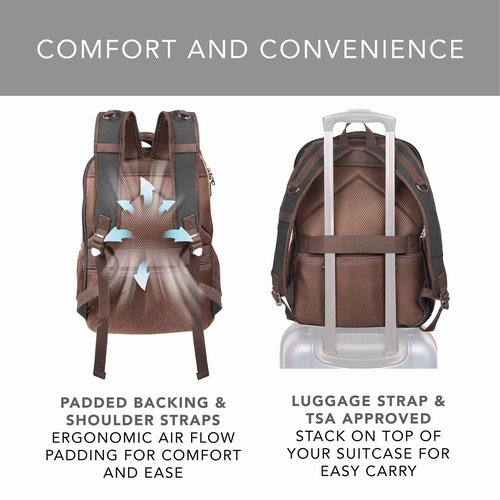 Ama Dablam Premium Original Canvas Backpack | Durable Zippers | Strong Stitching | College Travel | 17”Laptop | 35L [Charcoal Black]