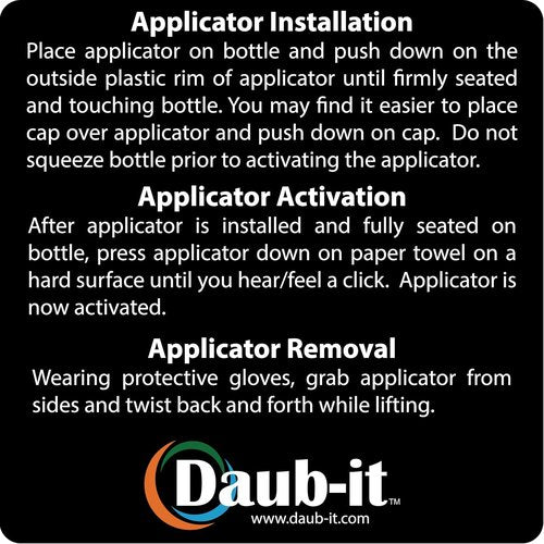 Racquet Art Daub-It Empty Bottles with Applicators - 8 Oz Mohair Dauber - 2 Pack for Precision Application