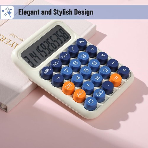 Mr. Pen - Mechanical Switch Calculator with 12-Digit LCD Display | Colorful Design & Large Buttons
