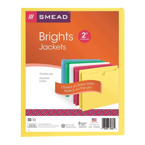 Smead File Pockets and Jackets Letter Size Bundle (5 Pack)